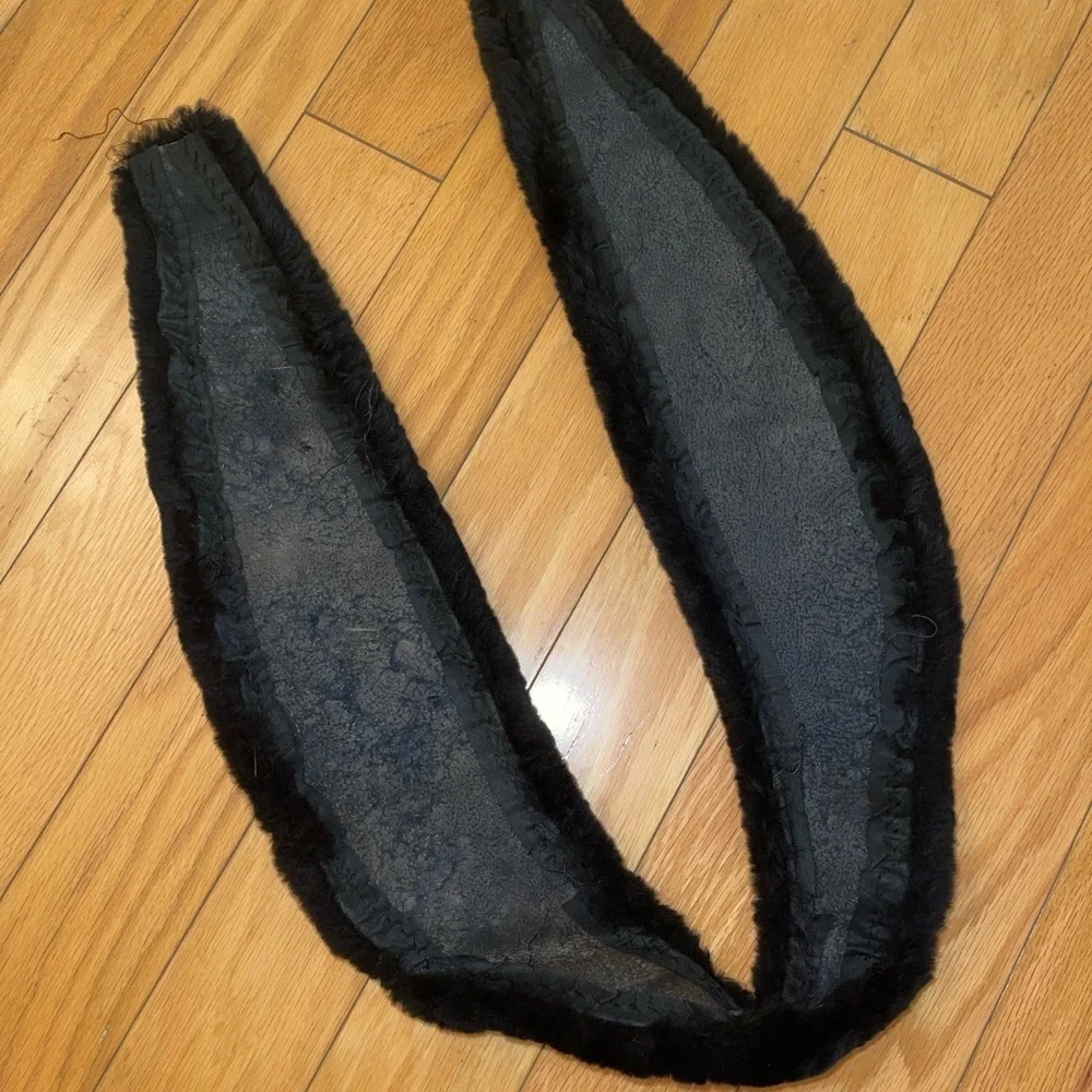 Elegant Vintage Fur Collar Set - Black, Brown, and Cream